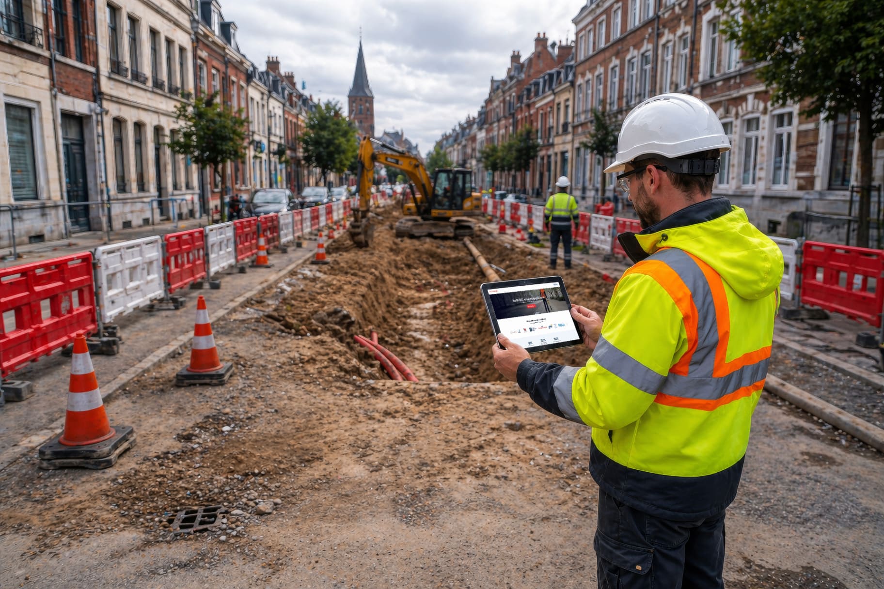 Chantier travaux à proximité de réseaux